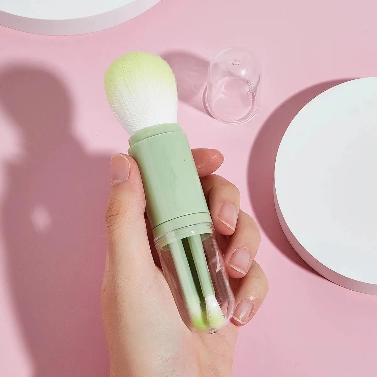 4 - in - 1 Makeup Set Beauty Tools Mini Set Brush Skin Tone Telescopic Brush Portable Makeup Brush beauty tools - memorylane shop