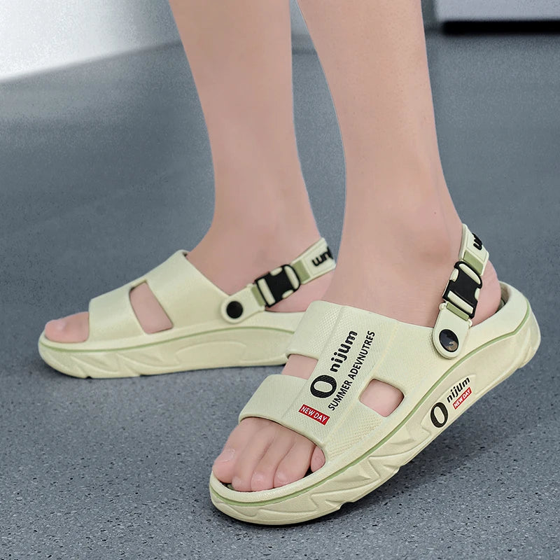 Summer Sandals for Men and Women, Dual-Use Beach Shoes, Soft-Soled Anti-Odor Slippers