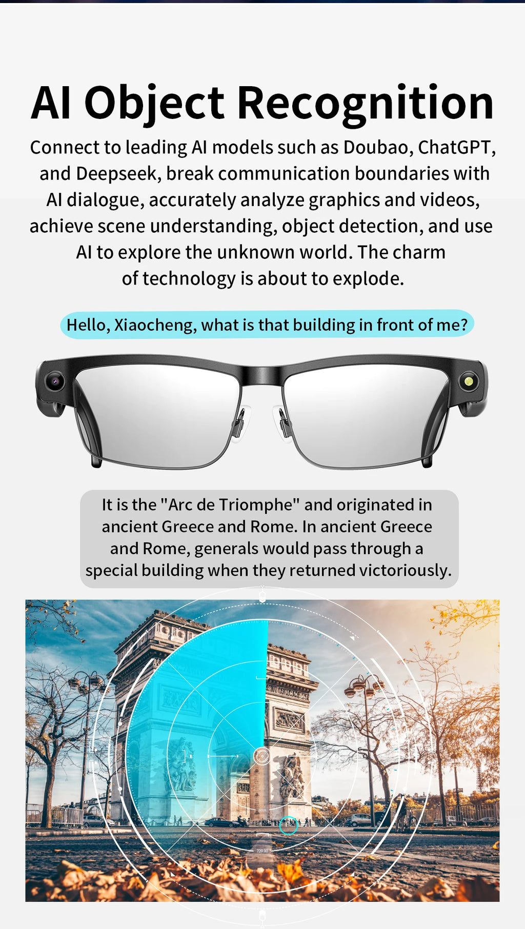 Smart Camera Glasses – Photo, Video, BT Call & AI Voice Assistant | Sunglasses