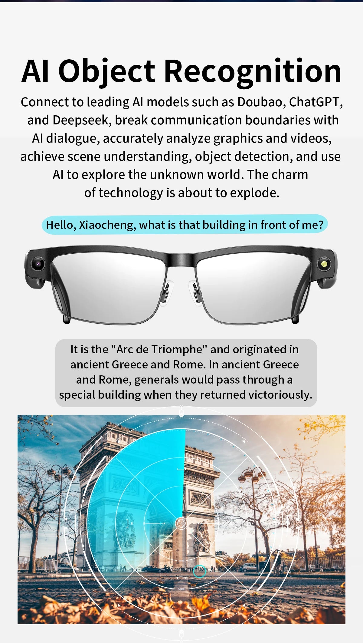 Smart Camera Glasses – Photo, Video, BT Call & AI Voice Assistant | Sunglasses