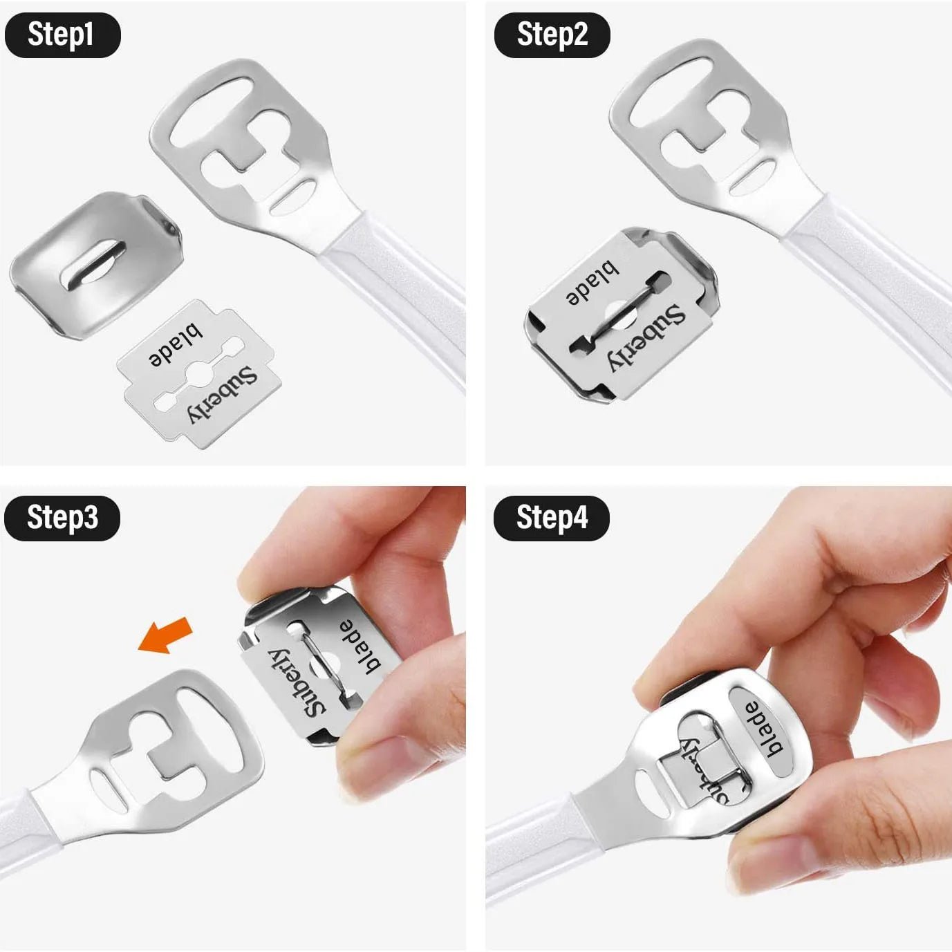 Foot Callus Shaver Heel Hard Skin Remover Hand Feet Pedicure Razor Tool Shavers Stainless Steel Handle 10 Blades Foot Care Tools - memorylane shop