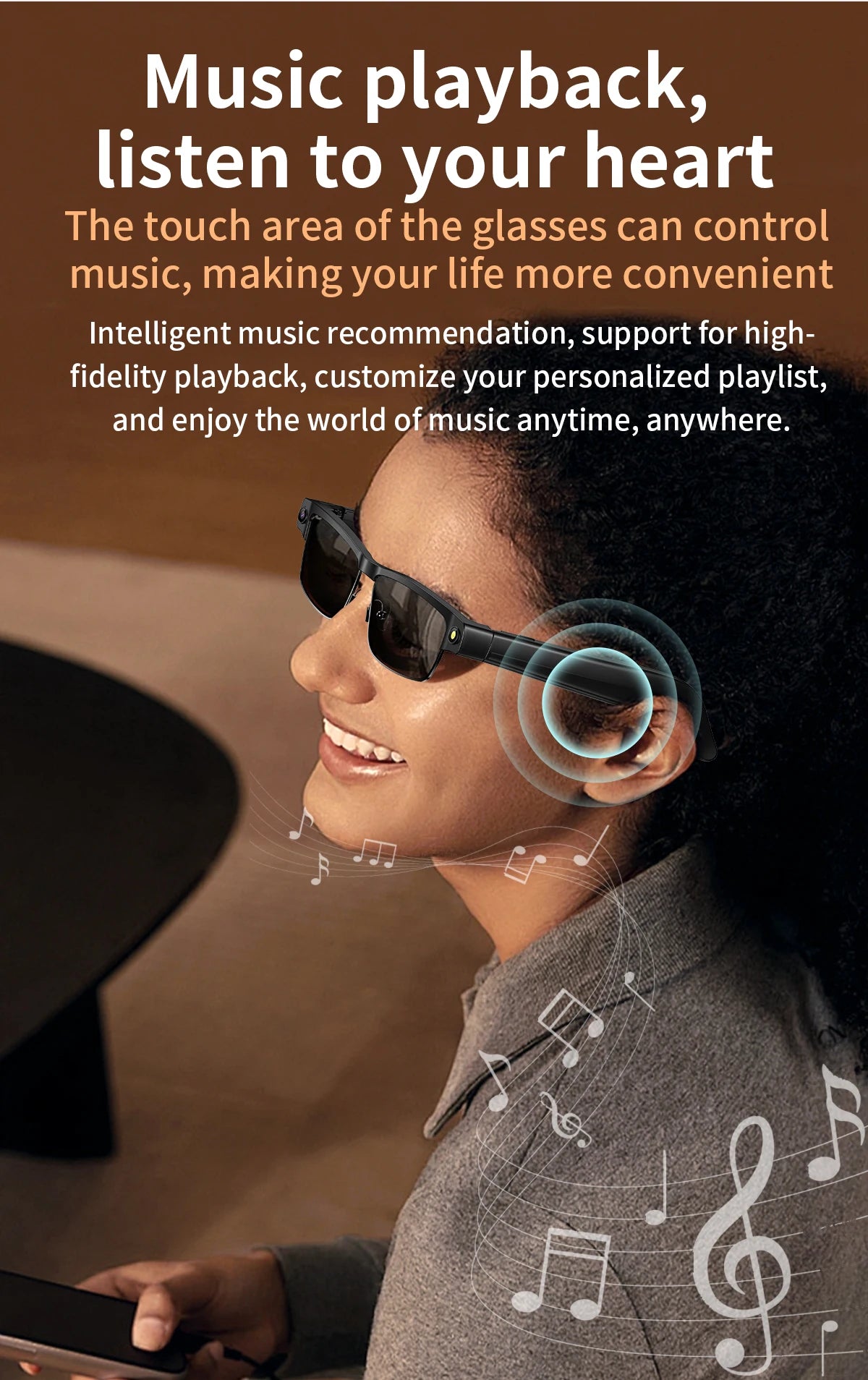 Smart Camera Glasses – Photo, Video, BT Call & AI Voice Assistant | Sunglasses