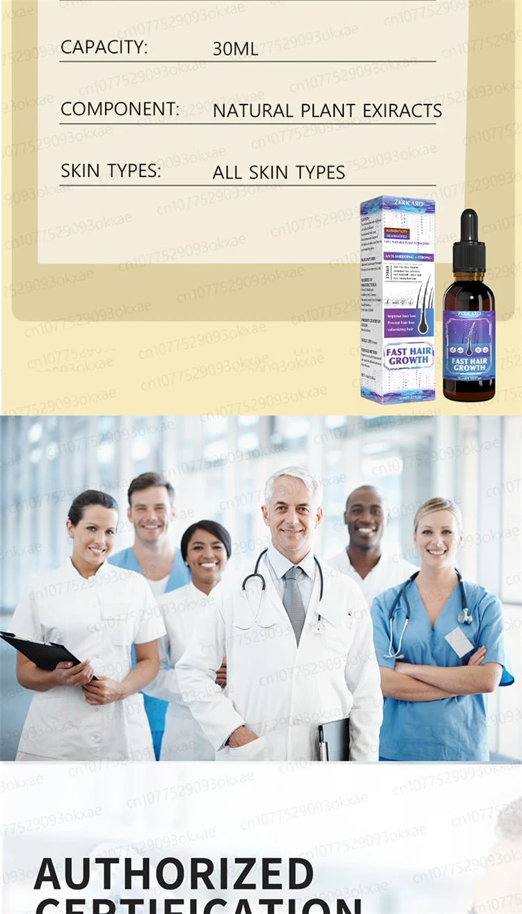 ZKRICARO 0fficial genuine, high quality hair growth essence 0il, scalp care, make hair grow thicker, no more baIIdness