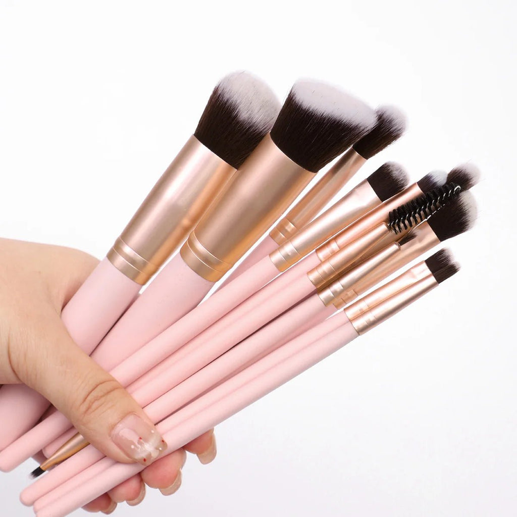 Set of 25 professional makeup tools, including makeup brushes, eyebrow trimmers, plush bags, powder puffs, sponge balls - memorylane shop