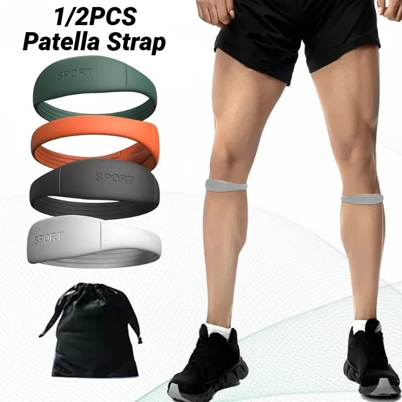 2Pcs Silicone Patella Tendon Knee Straps Support Care Strap Fixed Protection Flexible Sports Band Patellar Strape Brace Shock - memorylane shop