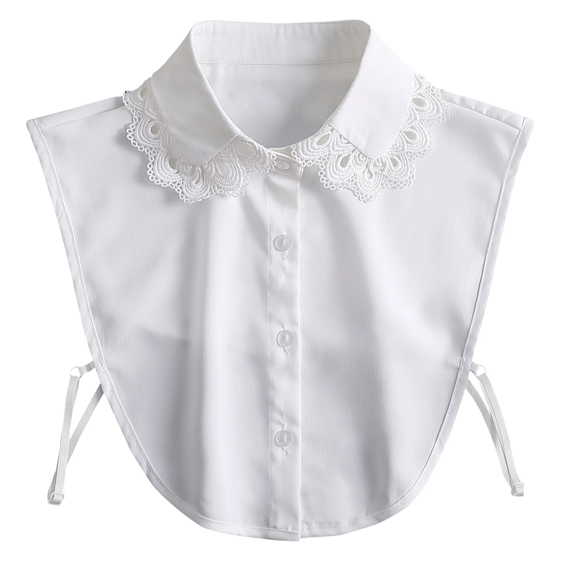 Women's Vintage Lace Front Tie Detachable Collar