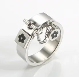 Personality Round Beads Ring Band Small Clear Crystal Zircon Waterproof Stainless Steel Rings Simple Granular Fine Jewelry - memorylane shop