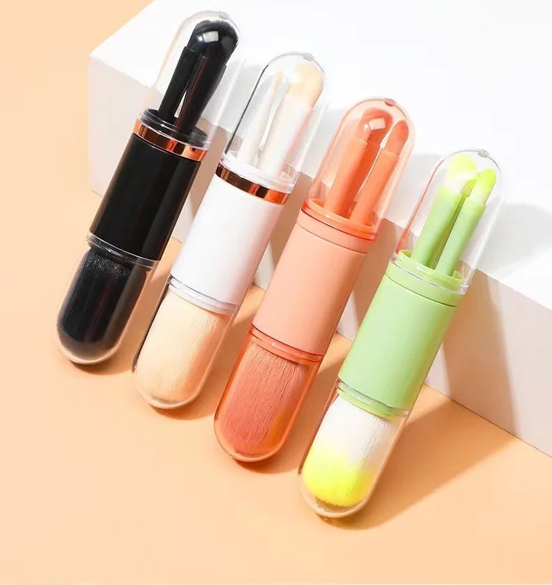 4 - in - 1 Makeup Set Beauty Tools Mini Set Brush Skin Tone Telescopic Brush Portable Makeup Brush beauty tools - memorylane shop