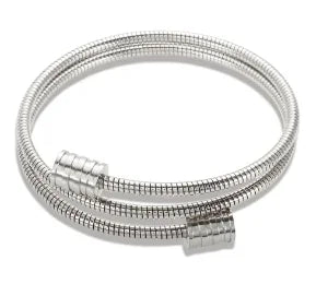 Stainless Steel Triple Crystal Bracelet Bangle for Women