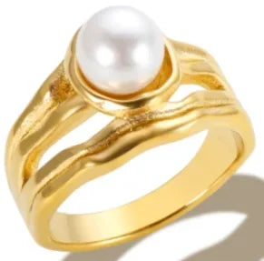 Stainless Steel Zircon Ring for Women – Waterproof Romantic Jewelry