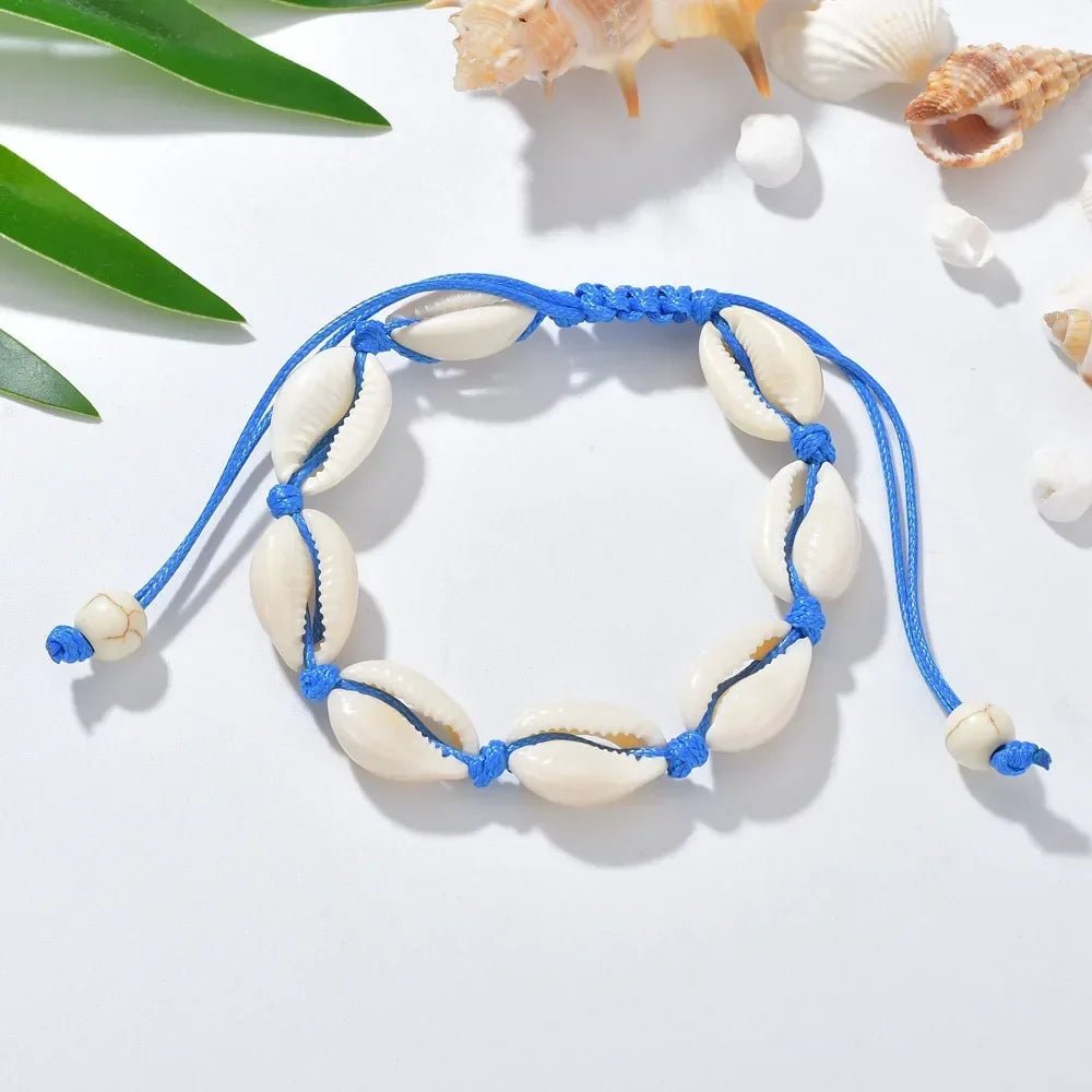 Summer Beach Shell Anklet For Women Bohemian Braided Rope Adjustable Chain Bangle Girls Leisure Vacation Jewelry - memorylane shop