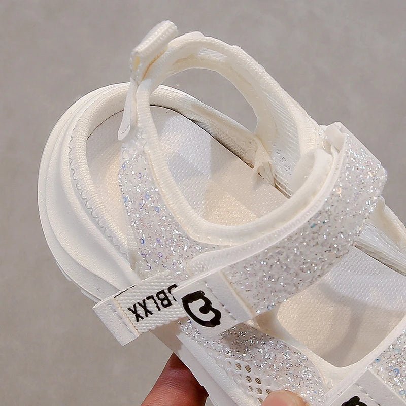 Summer Girls' Sports Sandals Comfortable and Soft Non - Slip and Breathable Outdoor Sports Sandals with Rhinestone Decorations - memorylane shop