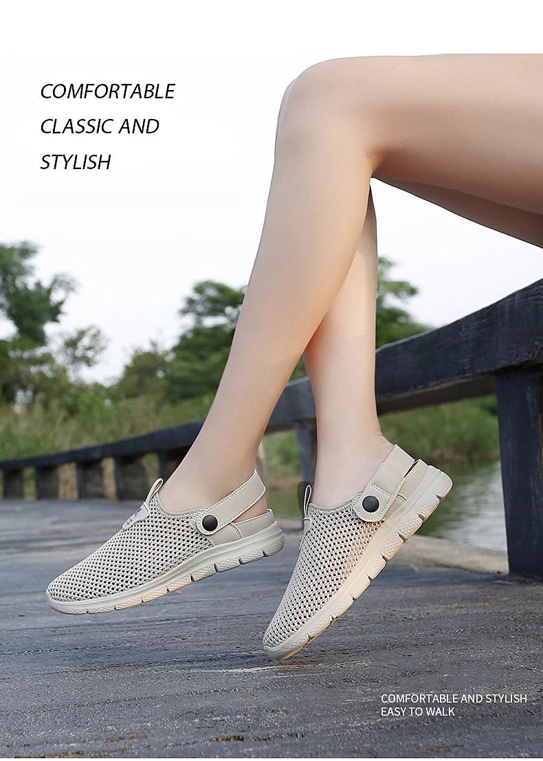 Summer Sandals for Women Breathable Beach Sandals Slippers Fashion Garden Clog Aqua Shoes Trekking Wading Shoes Plus Size 35-44
