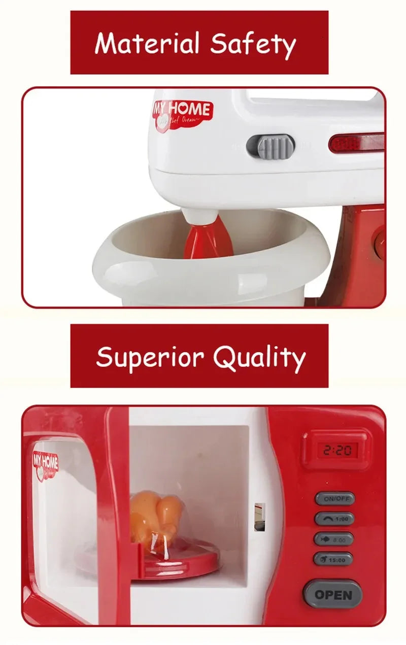 Kids Toy Kitchen Appliances Set – Play Kitchen Accessories for Children