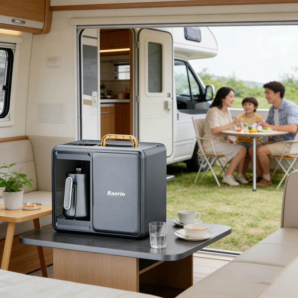 Raorio Camping Water Drinking Filter Outdoor Intelligent ReverseOsmosis System Portable Heating Water 5 Stage RO&UV Purification