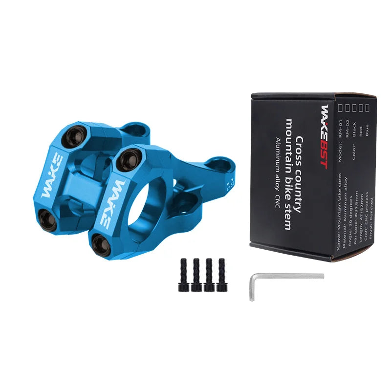 Wake Bike Short Stem Aluminum Alloy Mountain Downhill CNC Bike Handlebar Stem 31.8mm MTB Lightweight Short Stem Bike Accessories