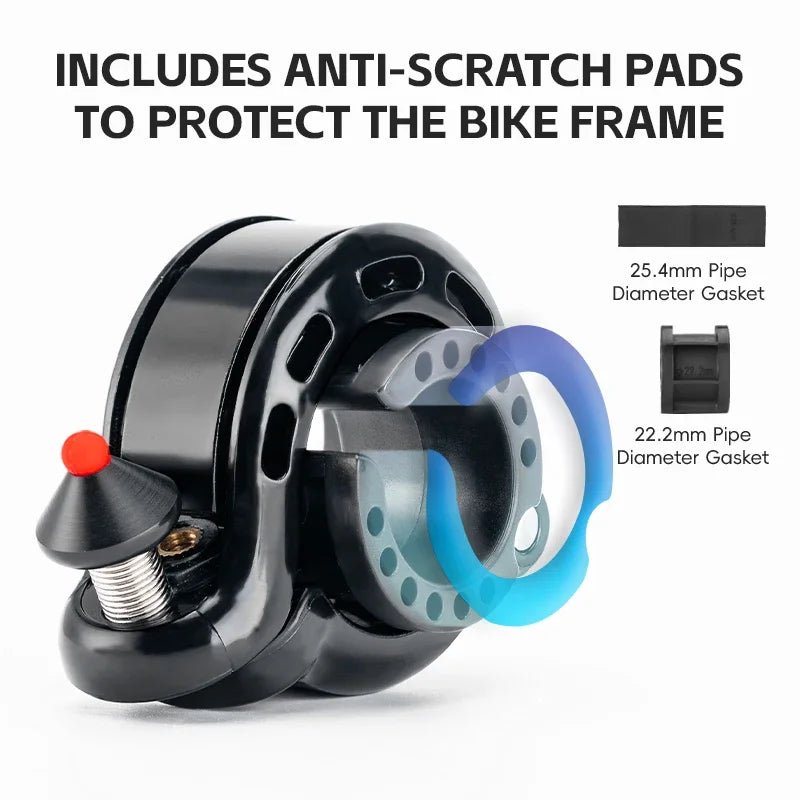 ROCKBROS Bicycle Bell Aluminium Alloy MTB Road Bike Horn Bike Ring Safety Cycling Handlebar Bicycle Hidden Alarm Bike Accessory - memorylane shop