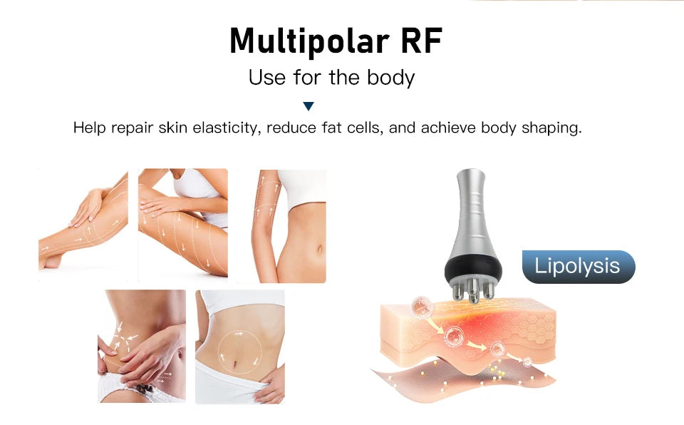 40K 3-in-1 Ultrasonic Body Shaping Instrument Negative Pressure Slimming Beauty Massage  Facial Care Beauty Salon Dedicated