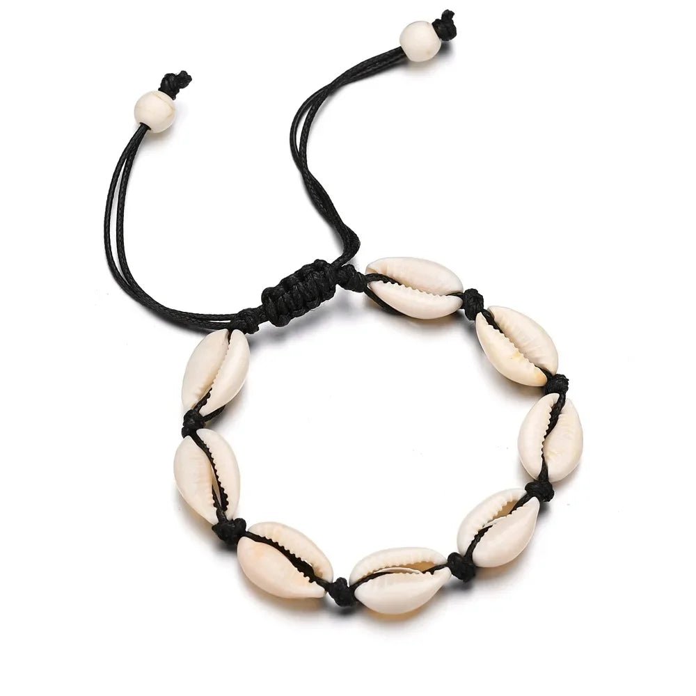 Summer Beach Shell Anklet For Women Bohemian Braided Rope Adjustable Chain Bangle Girls Leisure Vacation Jewelry - memorylane shop