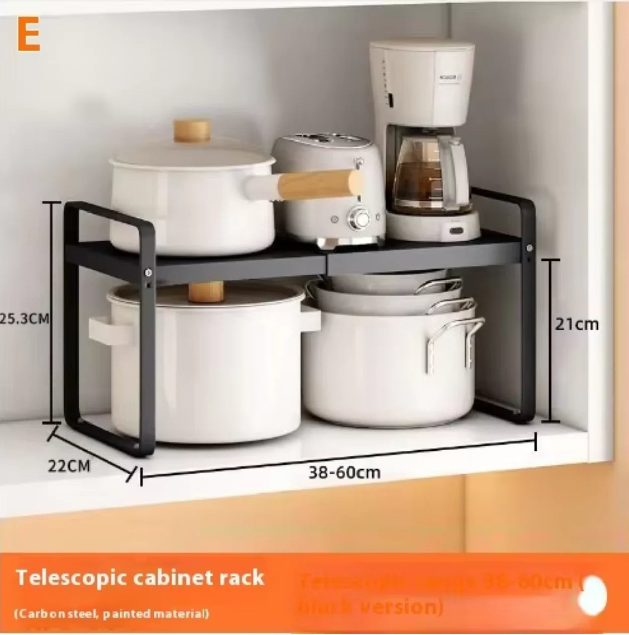 Retractable Kitchen Countertop Shelf – Adjustable Microwave & Oven Rack Organizer