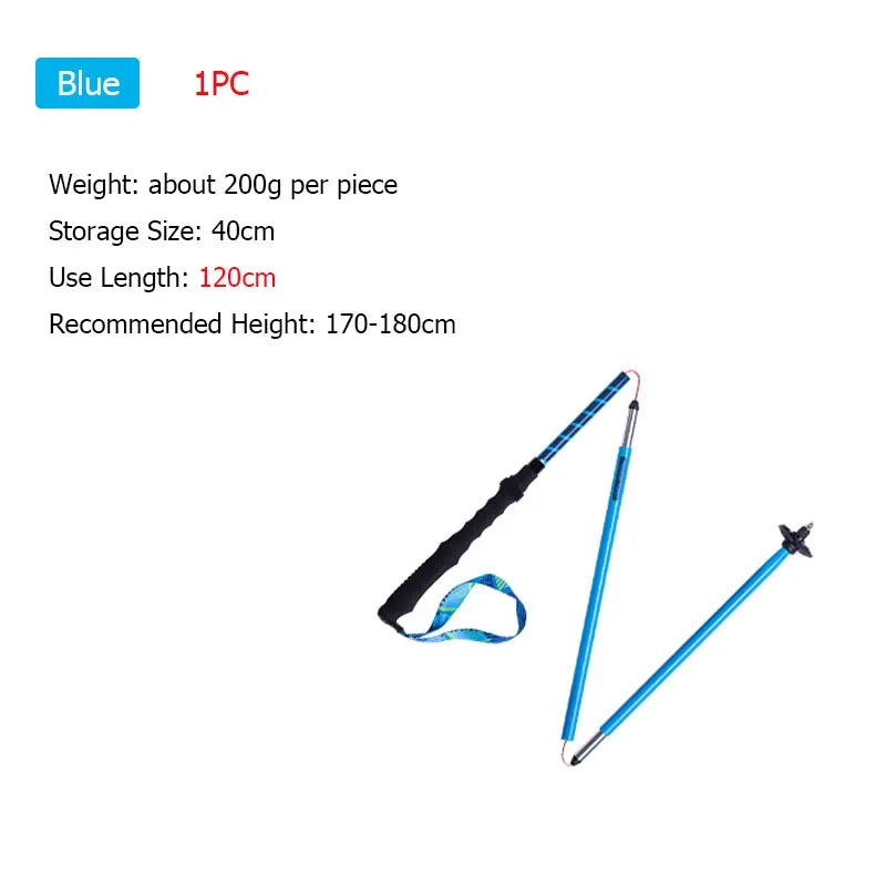 AONIJIE E4202 110cm 120cm Lightweight Folding Collapsible Quick Lock Cross-country Trekking Pole Aluminium Alloy Walking Stick