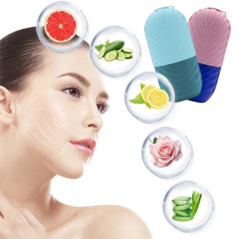 1pc facial beauty applicator, skin care tools, ice shaving massage, facial beauty silicone ice mold. - memorylane shop