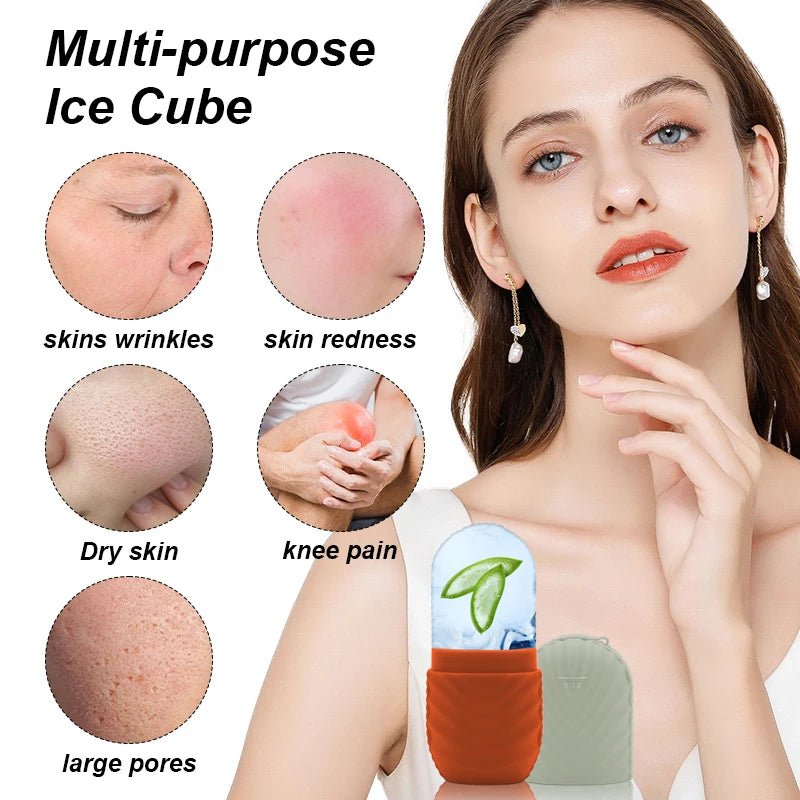 1pc facial beauty applicator, skin care tools, ice shaving massage, facial beauty silicone ice mold. - memorylane shop