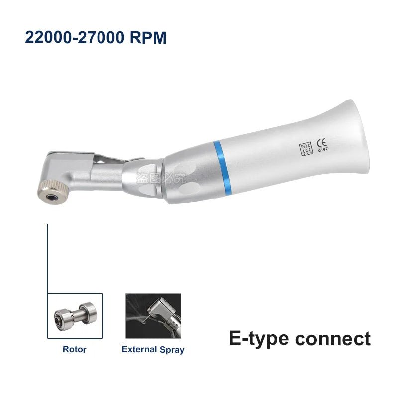 Dental Key Type Slow Low Speed Contra Angle Handpiece Stainless Steel Outer Water Spray 22000 - 27000 RPM Latch Chuck - memorylane shop