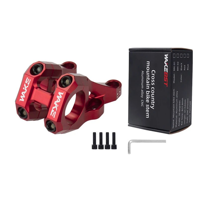 Wake Bike Short Stem Aluminum Alloy Mountain Downhill CNC Bike Handlebar Stem 31.8mm MTB Lightweight Short Stem Bike Accessories - memorylane shop