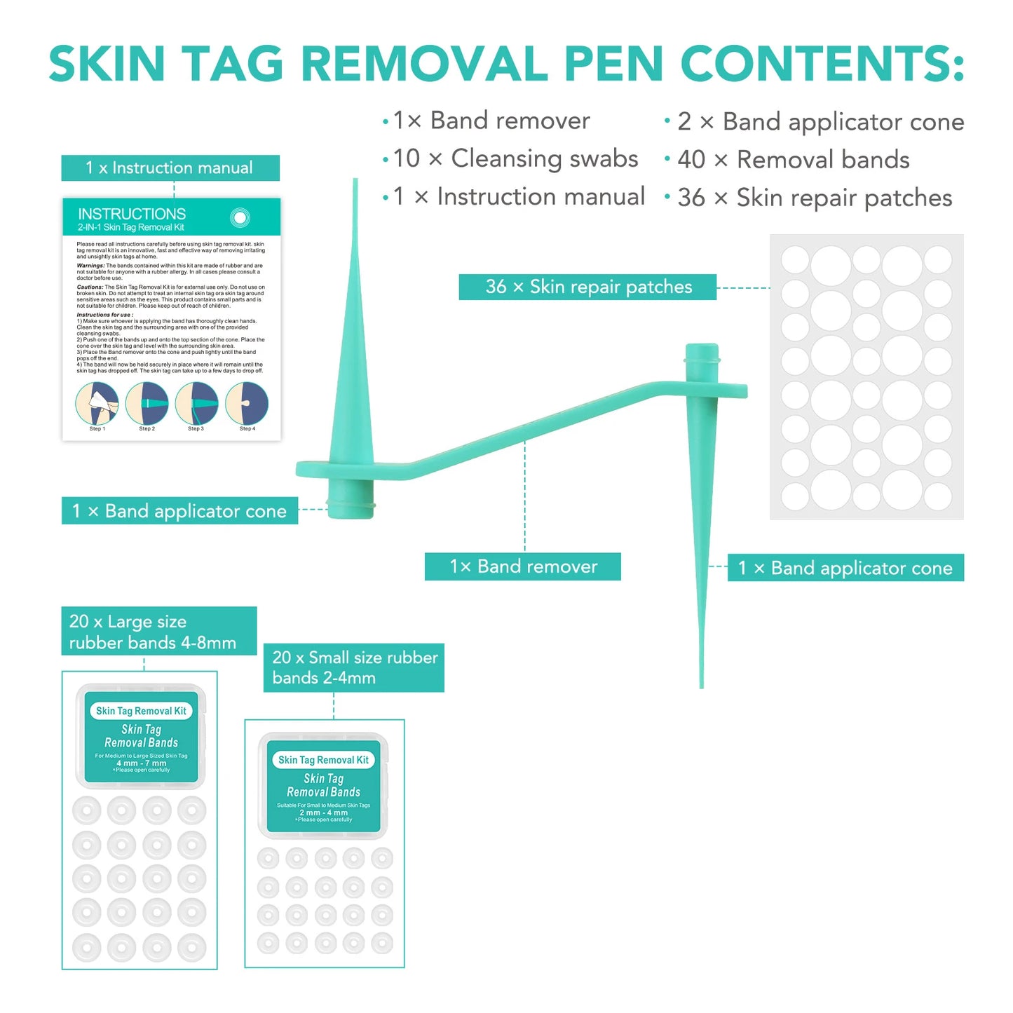 Simple Wart Removal Tool Set Skin Tag Removeal Tool Easy To Clean Skin Care Tool Skin Tag Removal Care Products - memorylane shop