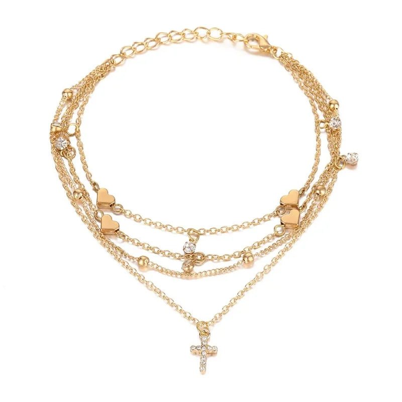 Hot selling minimalist ankle chain Bohemian style women's chain foot summer beach barefoot sandals ankle fashion jewelry - memorylane shop