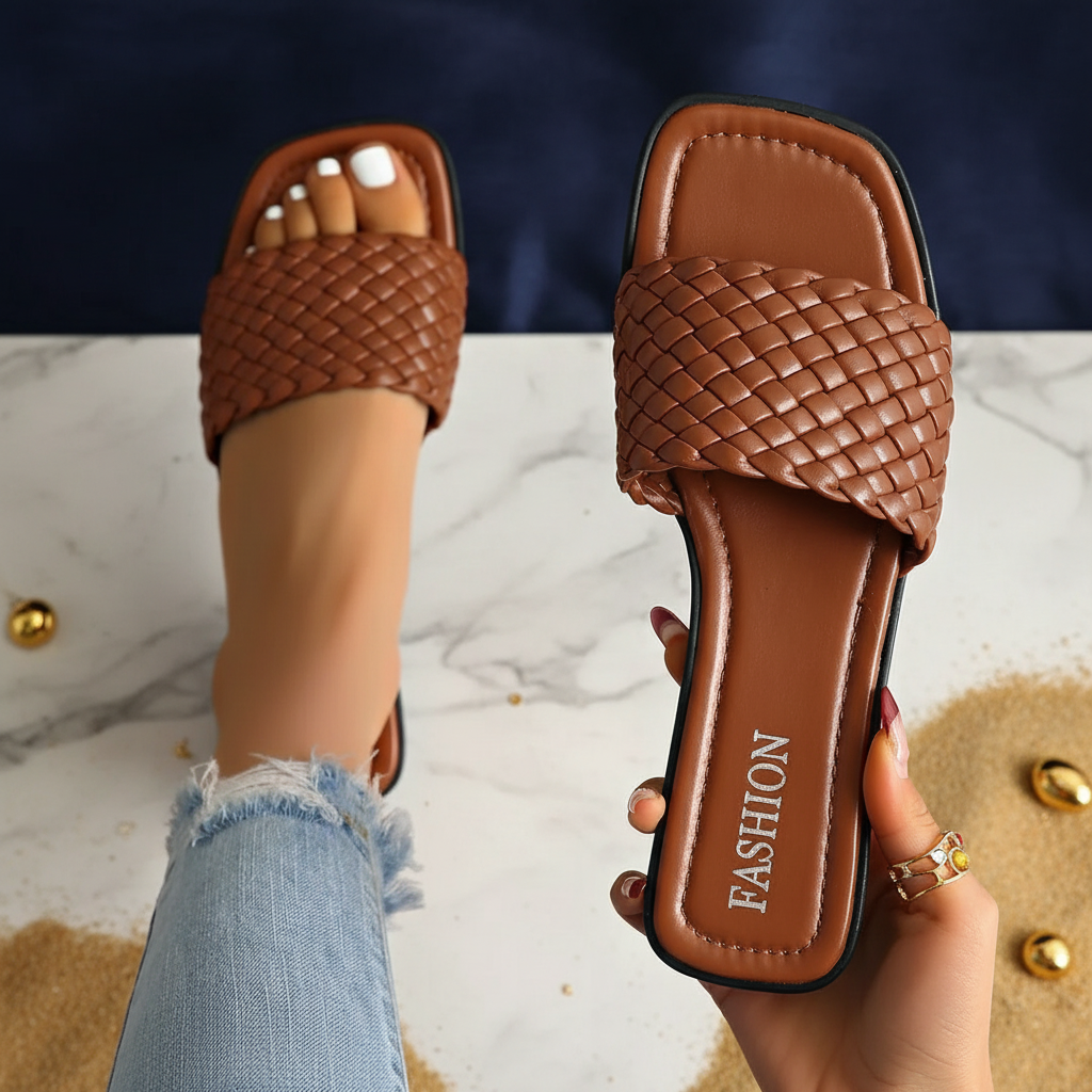 Women's Luxury Woven Strap Sandals
